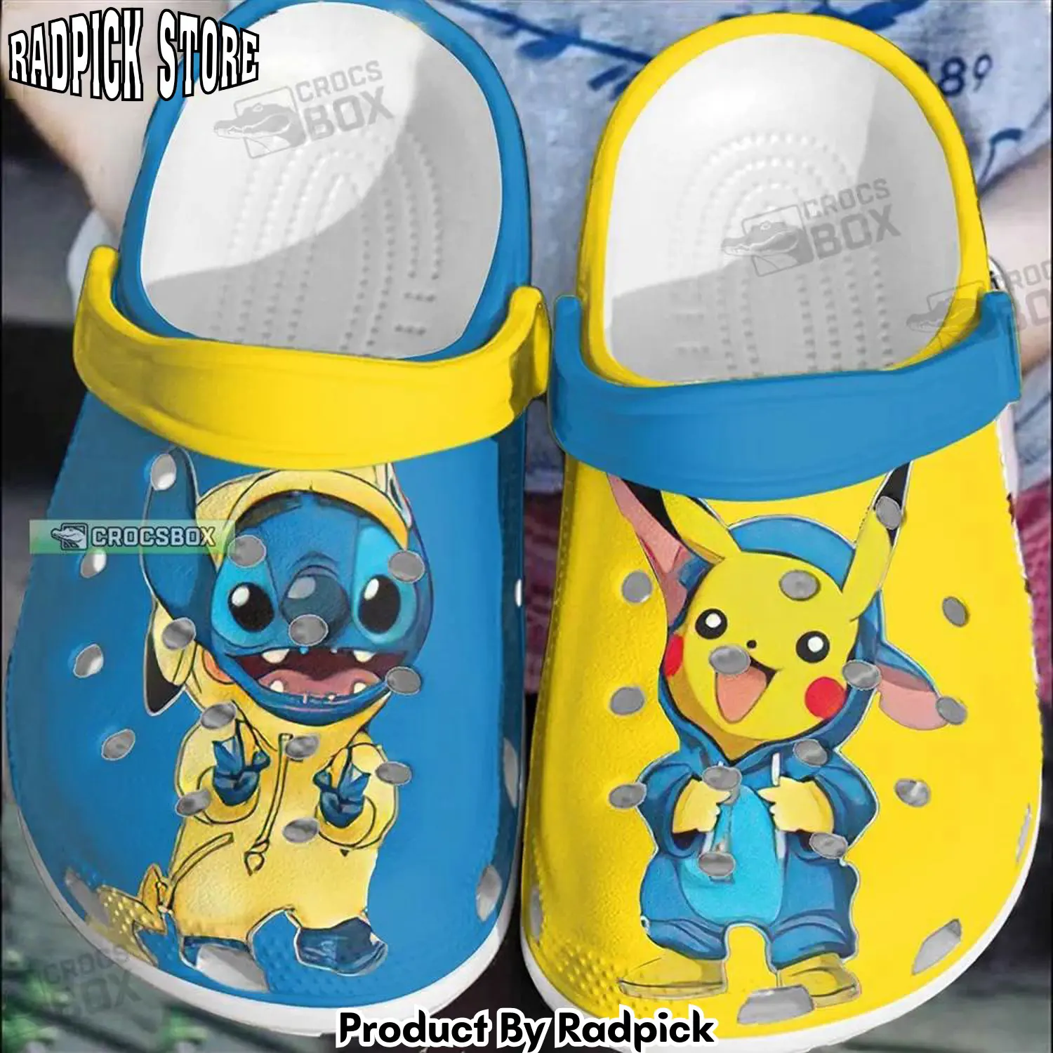 Radpick stich and pikachu pokemon crocss rp6521148
